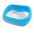 Curvy Blurred Light Blue/ White Acrylic Bangle Bracelet Matte Finish - Medium Size - view 4