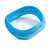 Curvy Blurred Light Blue/ White Acrylic Bangle Bracelet Matte Finish - Medium Size - view 5