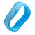 Curvy Blurred Light Blue/ White Acrylic Bangle Bracelet Matte Finish - Medium Size - view 2