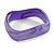 Curvy Blurred Purple/ White Acrylic Bangle Bracelet Matte Finish - Medium Size - view 2