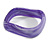 Curvy Blurred Purple/ White Acrylic Bangle Bracelet Matte Finish - Medium Size - view 4