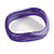 Curvy Blurred Purple/ White Acrylic Bangle Bracelet Matte Finish - Medium Size - view 5