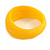 Asymmetric Blurred Yellow/ White Acrylic Bangle Bracelet Matte Finish - Medium Size - view 8