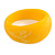 Asymmetric Blurred Yellow/ White Acrylic Bangle Bracelet Matte Finish - Medium Size - view 4