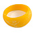 Asymmetric Blurred Yellow/ White Acrylic Bangle Bracelet Matte Finish - Medium Size - view 5