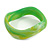 Curvy Blurred Green/ Yellow/ White Acrylic Bangle Bracelet Matte Finish - Medium Size - view 6