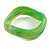 Curvy Blurred Green/ Yellow/ White Acrylic Bangle Bracelet Matte Finish - Medium Size - view 2