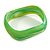 Curvy Blurred Green/ Yellow/ White Acrylic Bangle Bracelet Matte Finish - Medium Size - view 7