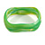 Curvy Blurred Green/ Yellow/ White Acrylic Bangle Bracelet Matte Finish - Medium Size - view 8