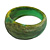 Asymmetric Blurred Green/Yellow/Black Acrylic Bangle Bracelet Matte Finish - Medium - view 5