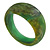 Asymmetric Blurred Green/Yellow/Black Acrylic Bangle Bracelet Matte Finish - Medium - view 2