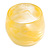 Off Round Abstract Watery Yellow/Transparent Acrylic Wide Bangle Bracelet - Large - view 4