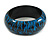 Black/ Dark Blue Wood Bangle Bracelet(Possible Natural Irregularities) Medium - view 2