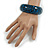 Black/ Dark Blue Wood Bangle Bracelet(Possible Natural Irregularities) Medium - view 3