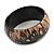 Black/ Cream Wood Bangle Bracelet(Possible Natural Irregularities) - Medium - view 2