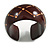 Wide Chunky Wooden Cuff Bracelet/ Bangle with Checked Pattern/Medium/Possible Natural Irregularities - view 6