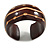 Wide Chunky Wooden Cuff Bracelet/ Bangle with Lines and Dots Pattern/Medium/Possible Natural Irregularities - view 7