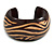 Wide Chunky Wooden Cuff Bracelet/ Bangle with Curvy Lines Pattern/ Medium /Possible Natural Irregularities - view 7