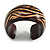 Wide Chunky Wooden Cuff Bracelet/ Bangle with Curvy Lines Pattern/ Medium /Possible Natural Irregularities - view 5