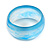 Off Round Abstract Watery Pale Blue Acrylic Bangle Bracelet - Medium Size - view 6