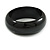 Black Round Wooden Bangle Bracelet - Medium Size - view 2