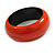 Orange Round Wooden Bangle Bracelet (Natural Irregularities) - Medium Size - view 4
