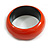 Orange Round Wooden Bangle Bracelet (Natural Irregularities) - Medium Size - view 5