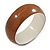 Brown Acrylic Off Round Bangle Bracelet - Medium Size