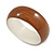 Brown Acrylic Off Round Bangle Bracelet - Medium Size - view 4