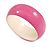 Pink Acrylic Off Round Bangle Bracelet - Medium Size - view 5