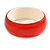 Red Acrylic Off Round Bangle Bracelet - Medium Size - view 2