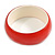 Red Acrylic Off Round Bangle Bracelet - Medium Size - view 4
