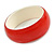 Red Acrylic Off Round Bangle Bracelet - Medium Size - view 5