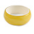 Lemon Yellow Acrylic Off Round Bangle Bracelet - Medium Size - view 4