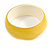Lemon Yellow Acrylic Off Round Bangle Bracelet - Medium Size - view 5