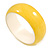 Lemon Yellow Acrylic Off Round Bangle Bracelet - Medium Size - view 2