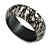 White/Black Wood Bangle Bracelet(Possible Natural Irregularities) M/L Size - view 2