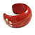 Large Chunky Red Floral Wooden Cuff Bracelet/Possible Natural Irregularities - Size L - view 2