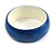 Blue Acrylic Off Round Bangle Bracelet - Medium Size - view 5