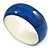 Blue Acrylic Off Round Bangle Bracelet - Medium Size - view 2