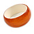 Rusty Orange Acrylic Off Round Bangle Bracelet - Medium Size - view 6
