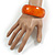 Rusty Orange Acrylic Off Round Bangle Bracelet - Medium Size - view 3