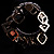 Stylish Two-Tone Open Square Charm Stretchy Bracelet - view 3