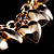 3D Heart Charm Bracelet In Gold Tone - view 3