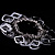 Stylish Silver Open Square Shape Stretchy Bracelet - view 2