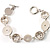 Faux Pearl And Crystal Toggle Silver Costume Bracelet - view 4