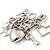 Multi Heart, Key And Padlocks Charms Silver Link Bracelet - view 4