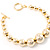 Gold Metal Ball Toggle Bracelet