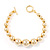 Gold Metal Ball Toggle Bracelet - view 2