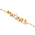 Gold Tone Simulated Pearl Cluster Fashion Bracelet - view 3